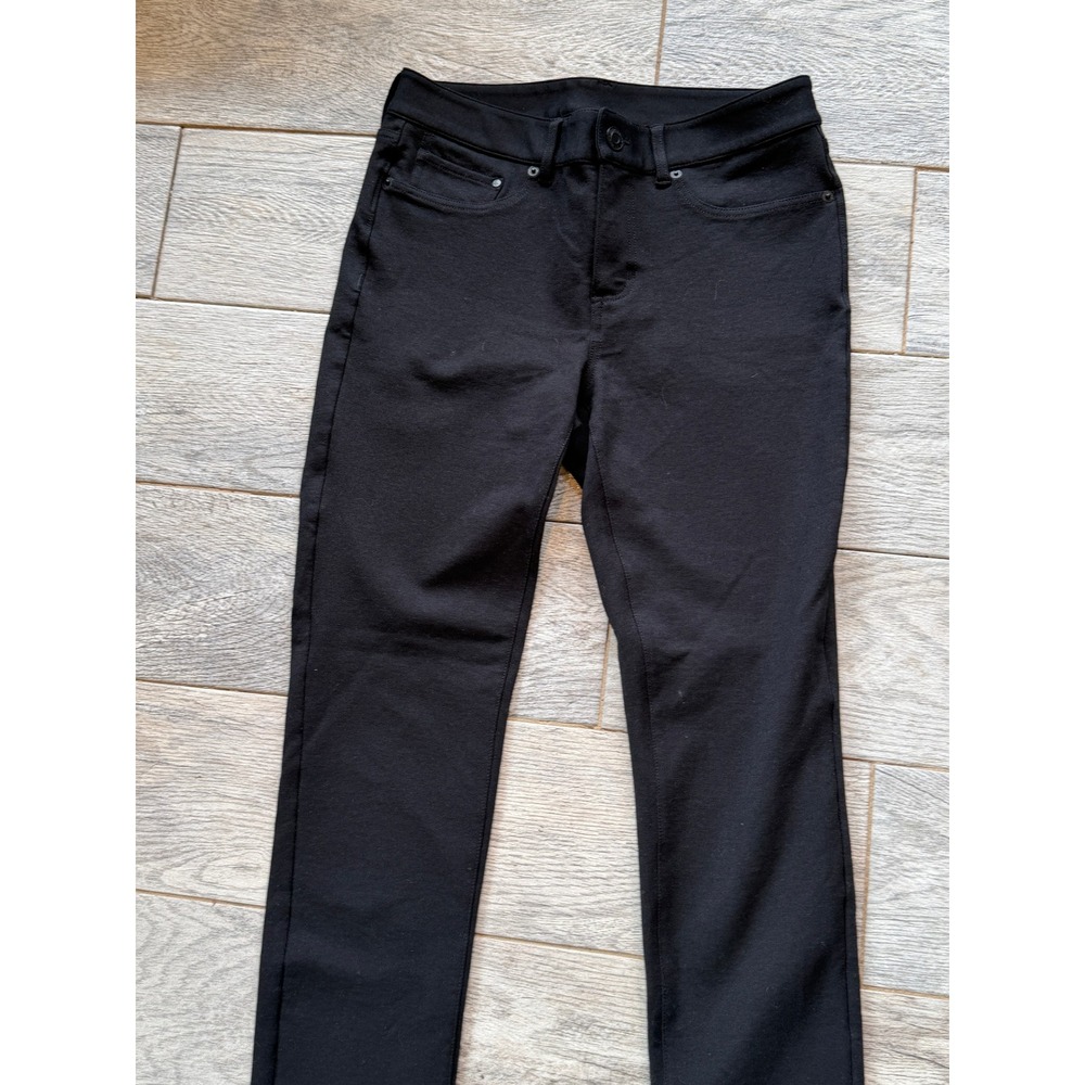 Eddie Bauer Slim Straight Pants Womens 6 Black 5-Pocket Stretch Hiking Travex - Picture 8 of 12